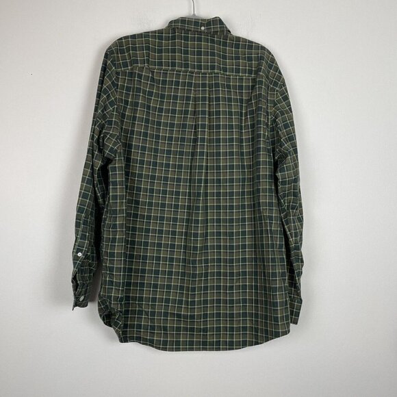 Duluth Trading Company Green Plaid Long Sleeve Button Down Shirt Mens Size Large - Picture 3 of 3